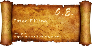 Oster Ellina névjegykártya